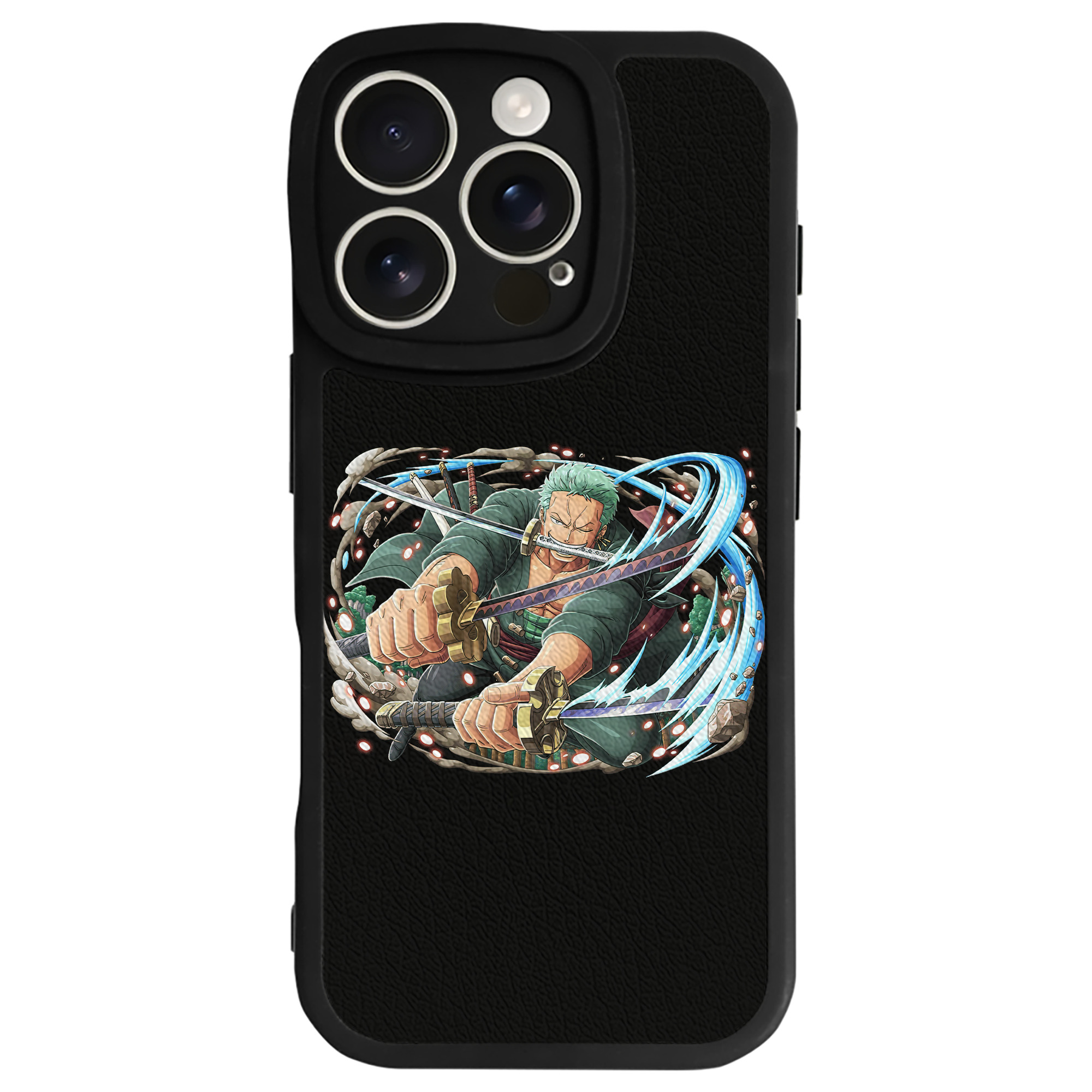 （画像用） ワンピース ロロノア・ゾロ ONE PIECE Roronoa Zoro 【iPhone 16シリーズ対応】シリコンスマホケース（レザー調） 材質：シリコン